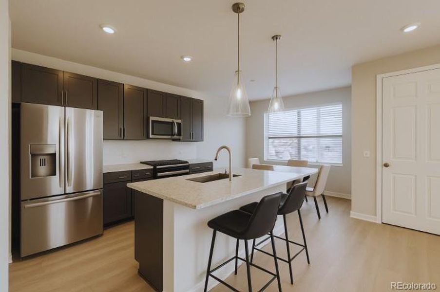 Virtually Staged Home - kitchen / dining