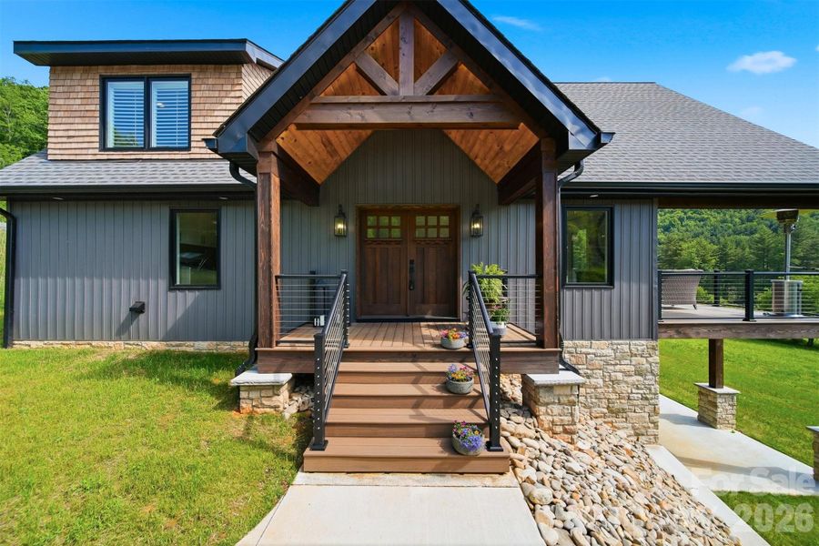 Exterior details and patio area of a home in , Newland (Image 24).