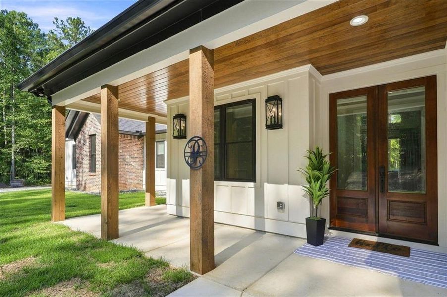 Exterior details and patio area of a home in , Canton (Image 42).