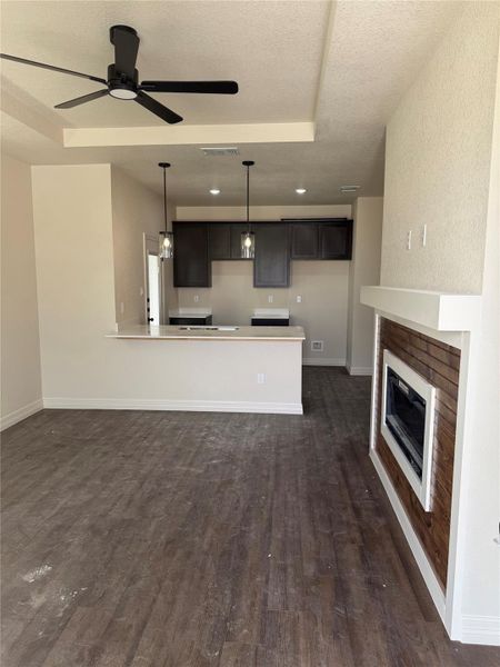 living area, centered around a cozy fireplace. living area, centered around a cozy fireplace.