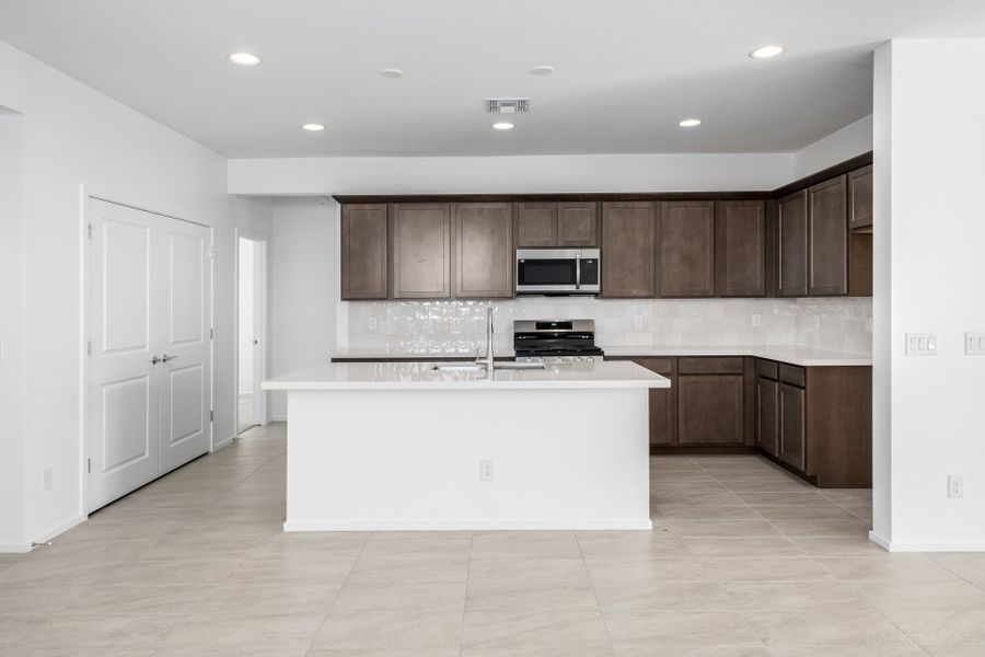 Furnished interior view inside a new home in Elara at Moonlight, Maricopa (Image 2). Furnished interior view inside a new home in Elara at Moonlight, Maricopa (Image 2).