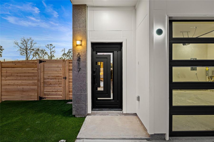 Solid door for extra security Solid door for extra security