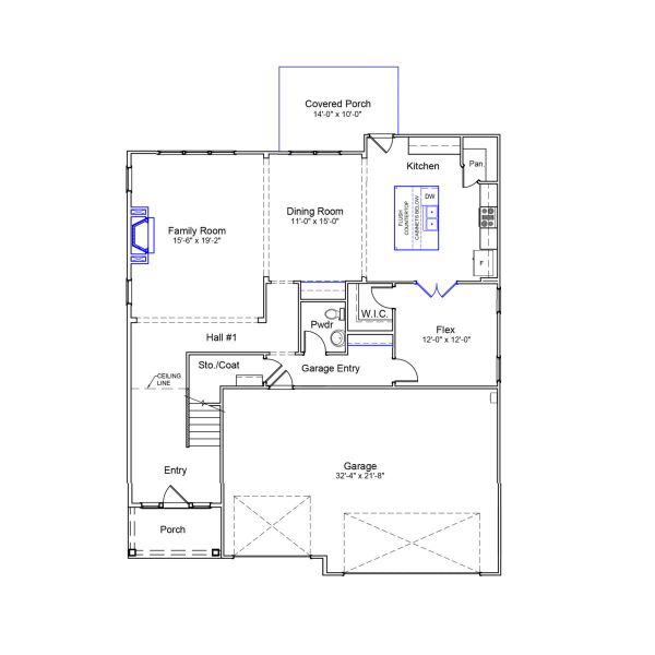 2D floor plan layout of this home in East Wynd, Hampstead, NC (Image 2). 2D floor plan layout of this home in East Wynd, Hampstead, NC (Image 2).