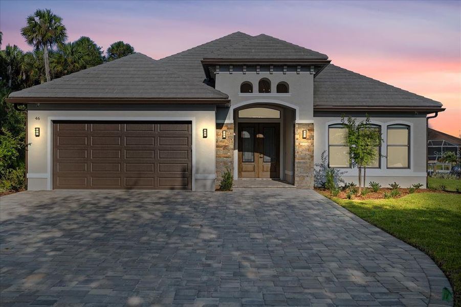 Front exterior of a new home in , Palm Coast, FL, highlighting curb appeal (Image 25).