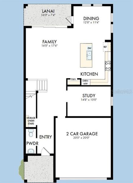 2D floor plan layout of this home in Chapel Crossings - Garden Series, Wesley Chapel, FL (Image 2). 2D floor plan layout of this home in Chapel Crossings - Garden Series, Wesley Chapel, FL (Image 2).