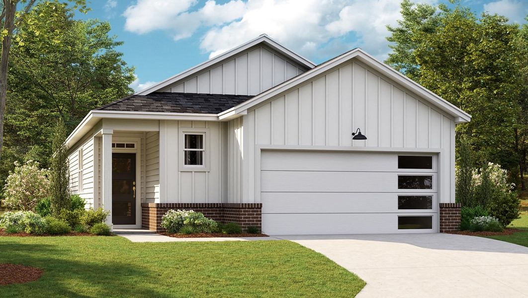 Front exterior of a new home in Nexus South, Gallatin, TN, highlighting curb appeal (Image 20). Front exterior of a new home in Nexus South, Gallatin, TN, highlighting curb appeal (Image 20).