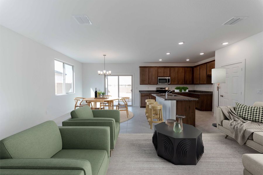 Furnished interior view inside a new home in Rancho Santa Rosa, Maricopa (Image 5).