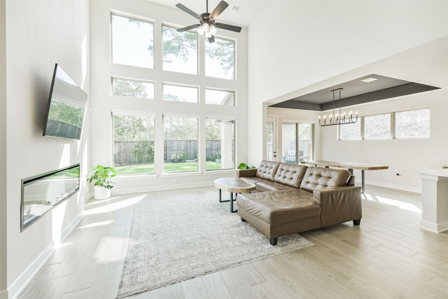 Furnished interior view inside a new home in The Woodlands Hills – 55', Willis (Image 29).