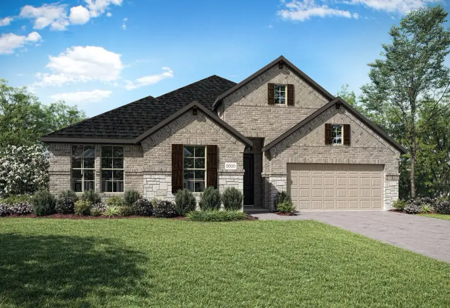 Representative exterior photo of a completed home built from the Carson by Tri Pointe Homes in LaPrelle, Haslet, TX (Image 16). Representative exterior photo of a completed home built from the Carson by Tri Pointe Homes in LaPrelle, Haslet, TX (Image 16).