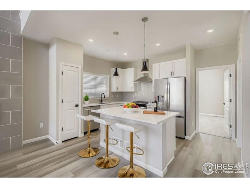 Clean cut kitchen great for entertaining