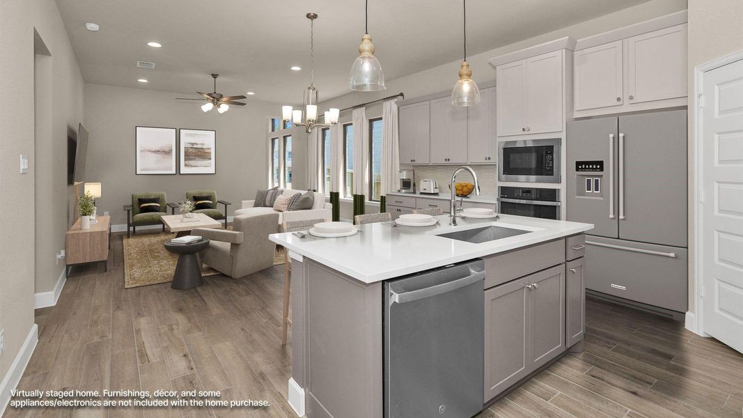 Furnished interior view inside a new home in The Woodlands Hills, Willis (Image 6).