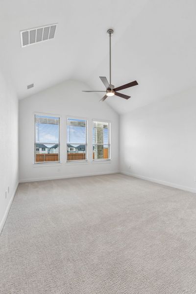 Primary Suite in the Claret home plan by Trophy Signature Homes – REPRESENTATIVE PHOTO