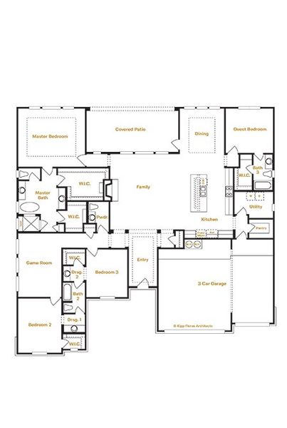 Portland Floor Plan Layout in Highland Estates, San Antonio | Sitterle Homes Portland Floor Plan Layout in Highland Estates, San Antonio | Sitterle Homes