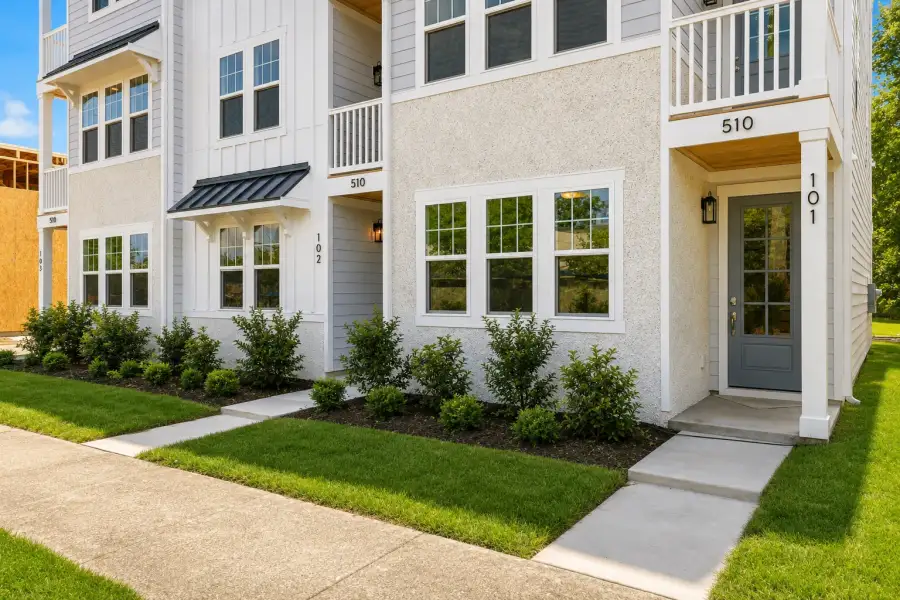 Representative exterior details of a home built from the The Lofton by RobuckHomes in Downtown Wilmington Collective, Wilmington (Image 3).