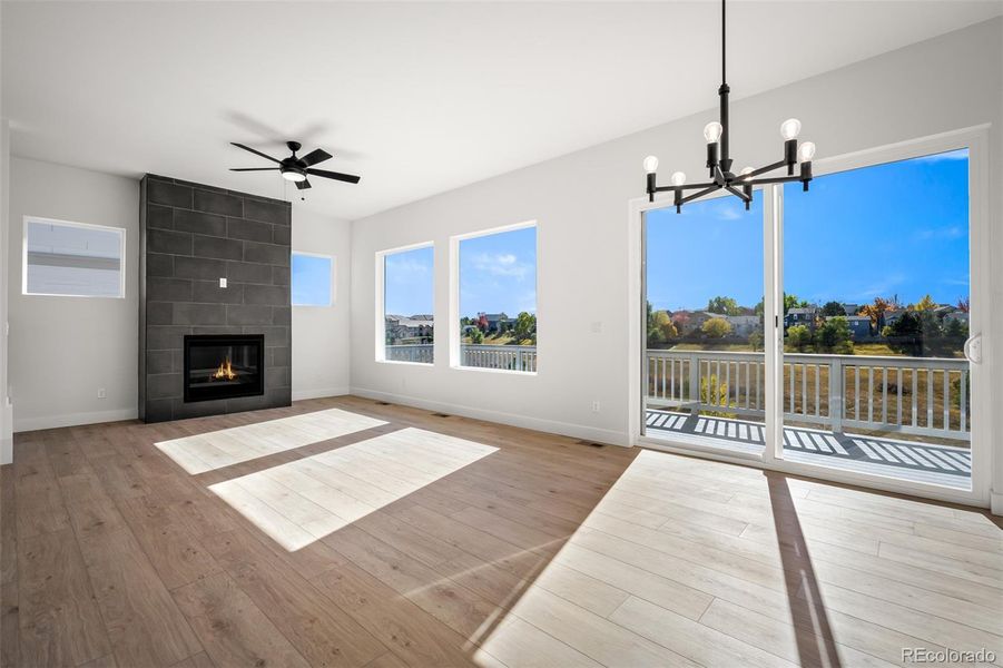Spacious, unfurnished interior of a new home in Trailside at Cottonwood Creek, Colorado Springs (Image 35).