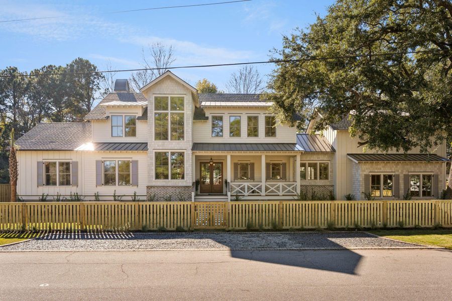 Front exterior of a new home in , Mount Pleasant, SC, highlighting curb appeal (Image 1). Front exterior of a new home in , Mount Pleasant, SC, highlighting curb appeal (Image 1).