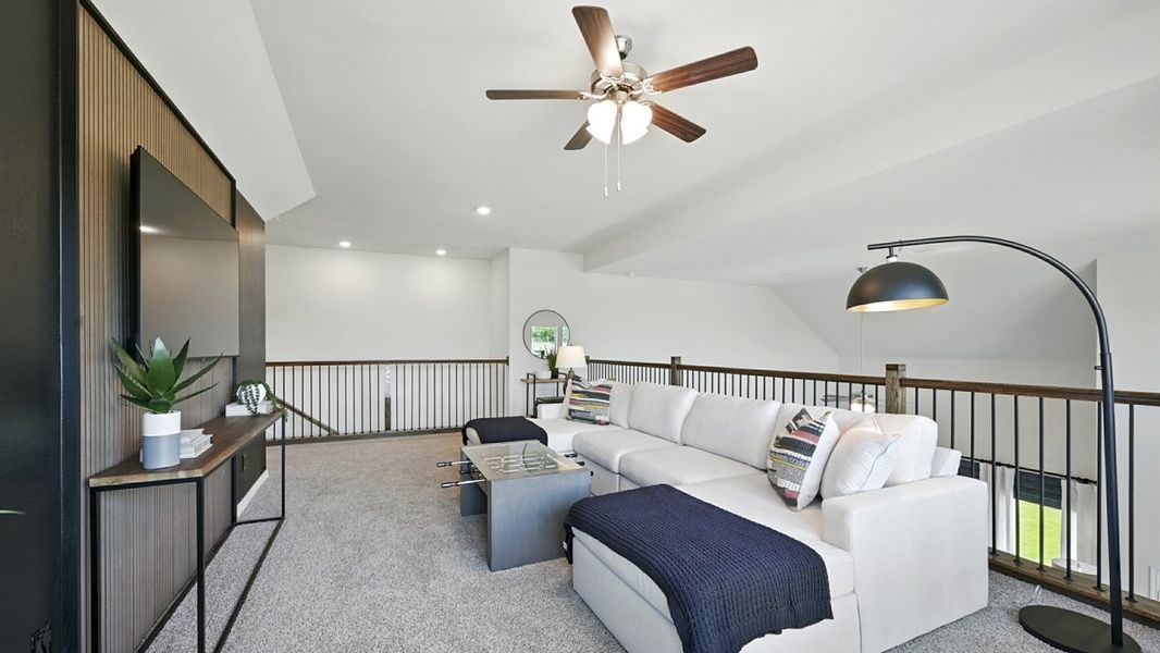 Representative furnished interior of a home built from the Bastrop by D.R. Horton in Silverado, Aubrey (Image 23).