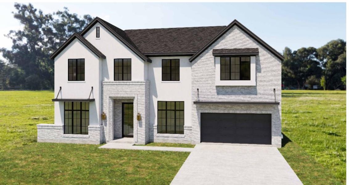 Front exterior of a new home in , Houston, TX, highlighting curb appeal (Image 1).