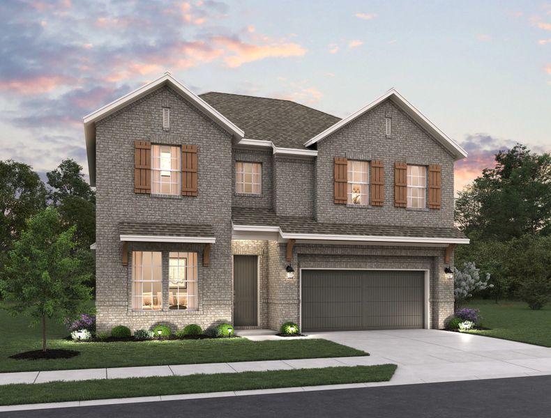 Representative exterior photo of a completed home built from the Graham by Ashton Woods in The Trails at Carmel, Pflugerville, TX (Image 18). Representative exterior photo of a completed home built from the Graham by Ashton Woods in The Trails at Carmel, Pflugerville, TX (Image 18).