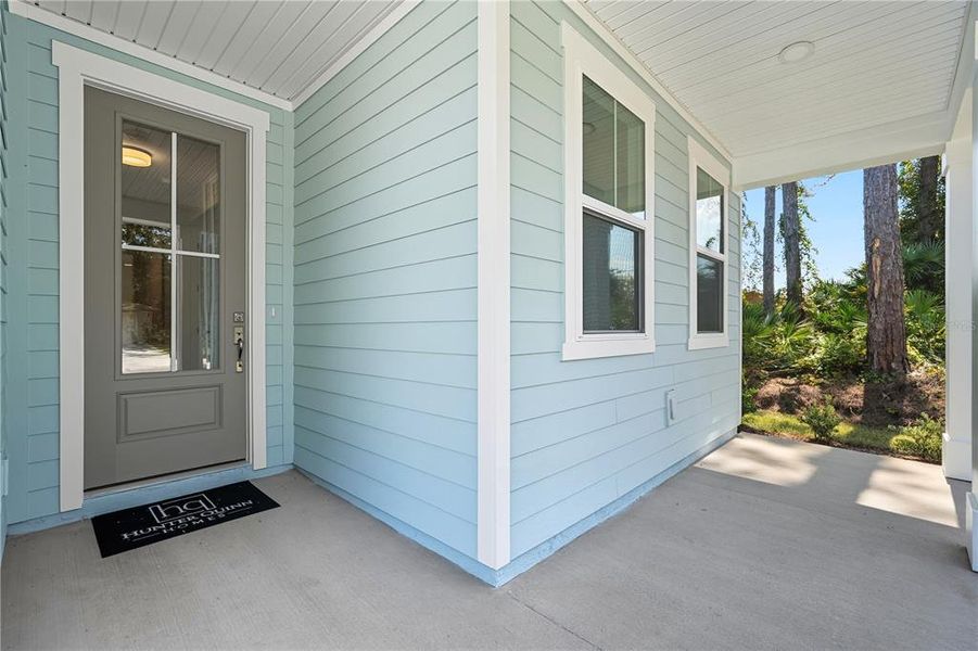 Exterior details and patio area of a home in Palm Coast Homes, Palm Coast (Image 15).