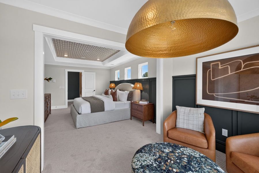 Representative furnished interior of a home built from the Wynfield by Pulte Homes in Amherst, McDonough (Image 17).