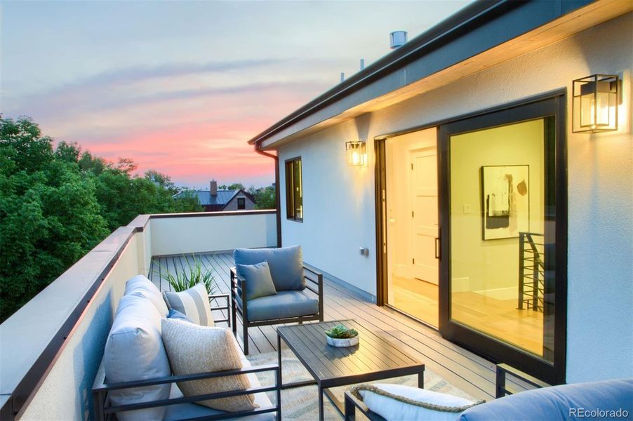 Exterior details and patio area of a home in , Denver (Image 24).