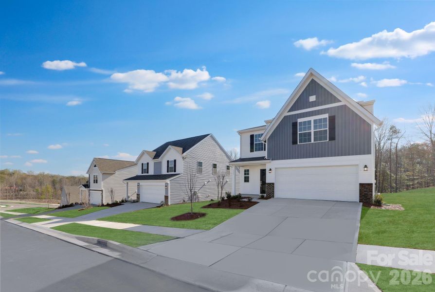 Front exterior of a new home in Cleveland Hill, Shelby, NC, highlighting curb appeal (Image 16).