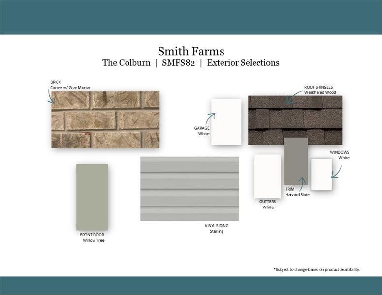 Sample of building materials used in homes in Smith Farms, Murfreesboro (Image 43).