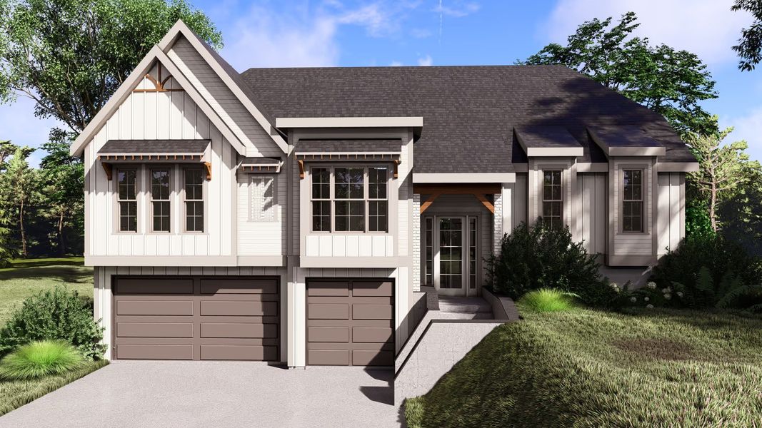 Representative exterior photo of a completed home built from the The Bayfield by Greentech Homes LLC in Hamilton on Hunter West, Ooltewah, TN (Image 1).