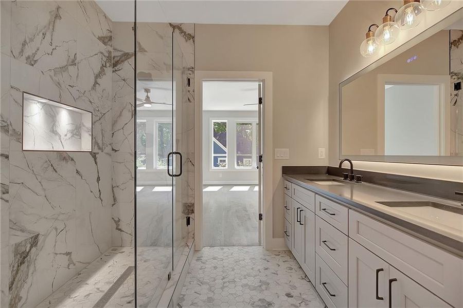 Furnished interior view inside a new home in , Atlanta (Image 29).