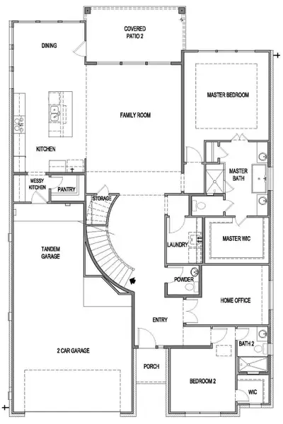 2D floor plan layout of this home in Blackhawk, Pflugerville, TX (Image 5).