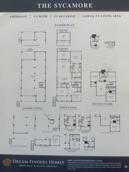 2D floor plan layout of this home in Kings River Preserve, Hollywood, SC (Image 5).