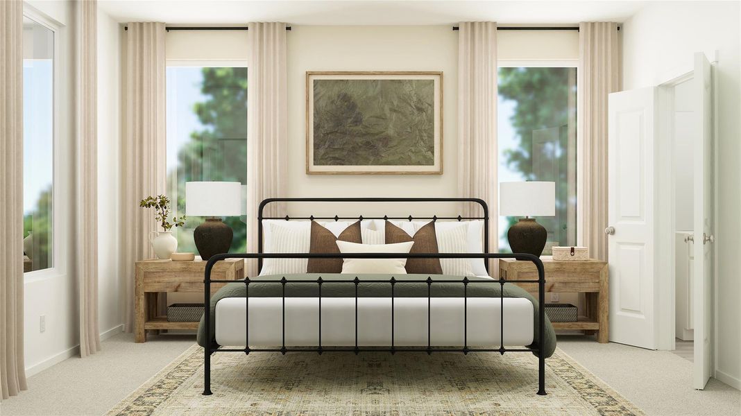 Furnished interior view inside a new home in Meadowlark Preserve, Pflugerville (Image 13).