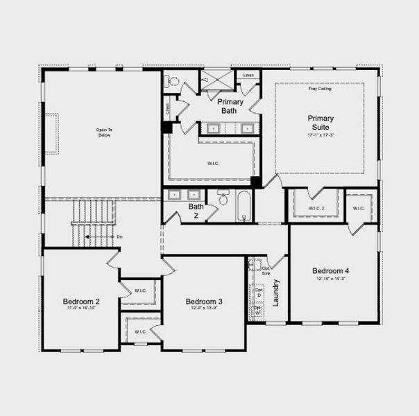2D floor plan layout for the Aiken by Taylor Morrison in Reserve at Hickory Walk, Kennesaw, GA (Image 3).