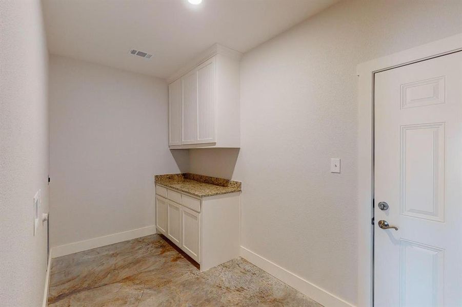 View of laundry area