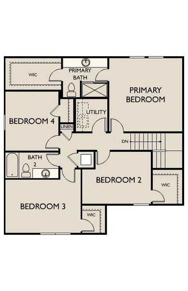 2D floor plan layout of this home in Mt. Tabor Ridge, Dallas, GA (Image 3).