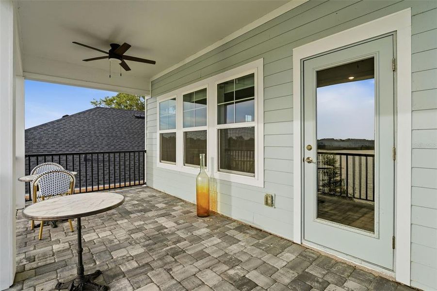 Exterior details and patio area of a home in Emerald Landing at Waterside at Lakewood Ranch – Lake Series, Sarasota (Image 31). Exterior details and patio area of a home in Emerald Landing at Waterside at Lakewood Ranch – Lake Series, Sarasota (Image 31).