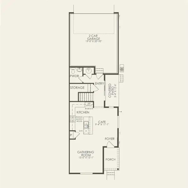 2D floor plan layout for the Capella by Pulte Homes in Sky Ranch, Aurora, CO (Image 4).