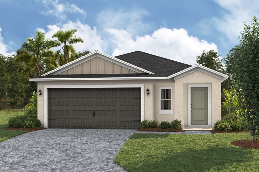Representative exterior photo of a completed home built from the Magenta by Casa Fresca Homes in Pasadena Ridge, Zephyrhills, FL (Image 1).