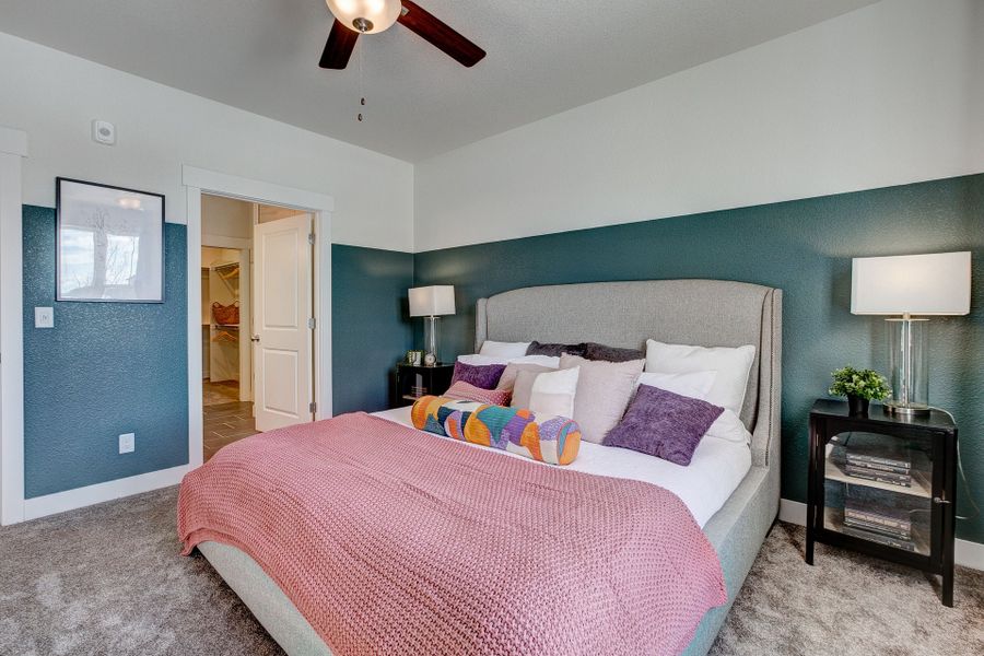 Representative furnished interior of a home built from the The Cambridge by Landmark Homes in The Lakes at Centerra, Loveland (Image 19).