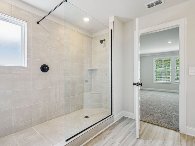 The Dakota Basement floorplan with the Calm Latte interior package.