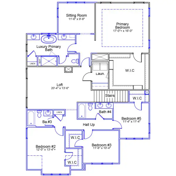 2D floor plan layout of this home in Hendrix Farms, Lexington, SC (Image 4).