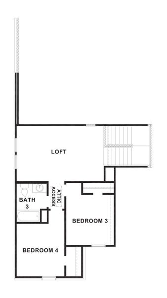 2D floor plan layout of this home in Arroyo Ranch, Seguin, TX (Image 4).