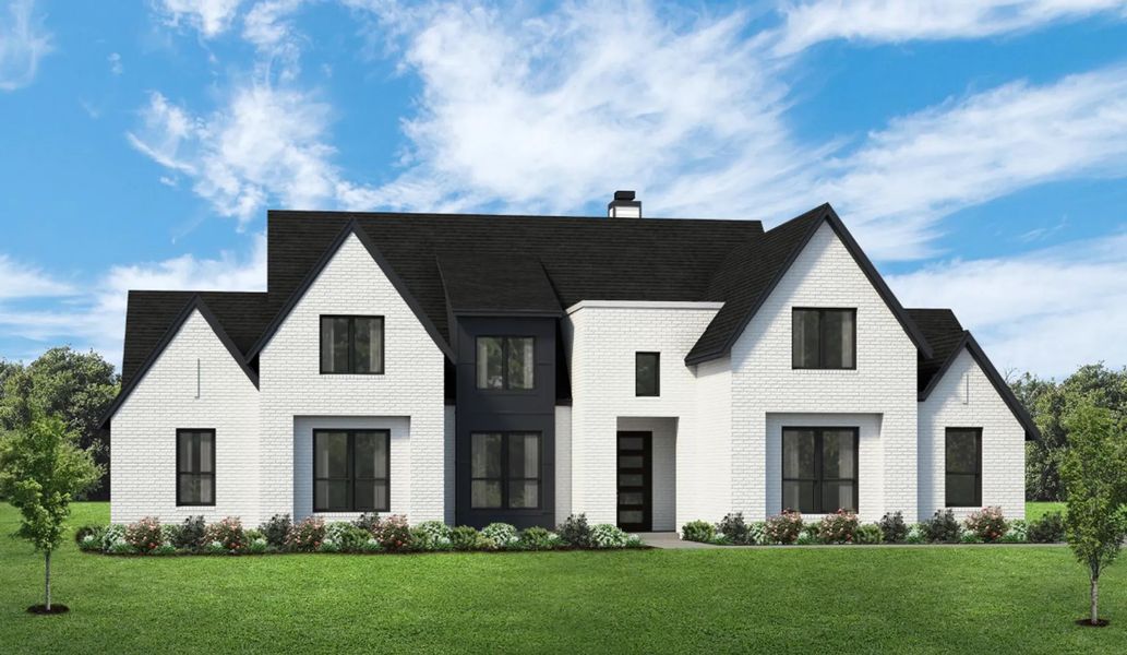 Representative exterior photo of a completed home built from the The Blaire by Elmwood Custom Homes in Matthews Farm, Venus, TX (Image 7).