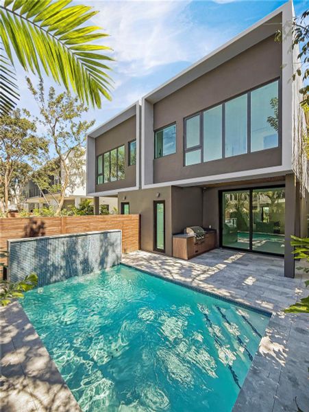 Exterior details and patio area of a home in , Miami (Image 3). Exterior details and patio area of a home in , Miami (Image 3).