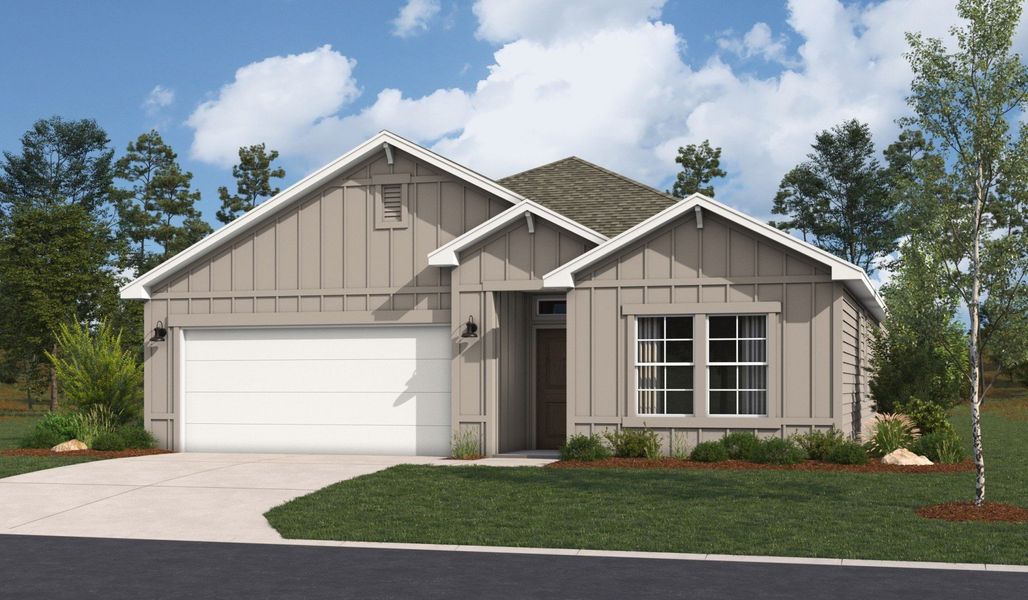 Representative exterior photo of a completed home built from the Tularosa by Hakes Brothers in Hickory Ridge, Elmendorf, TX (Image 20).