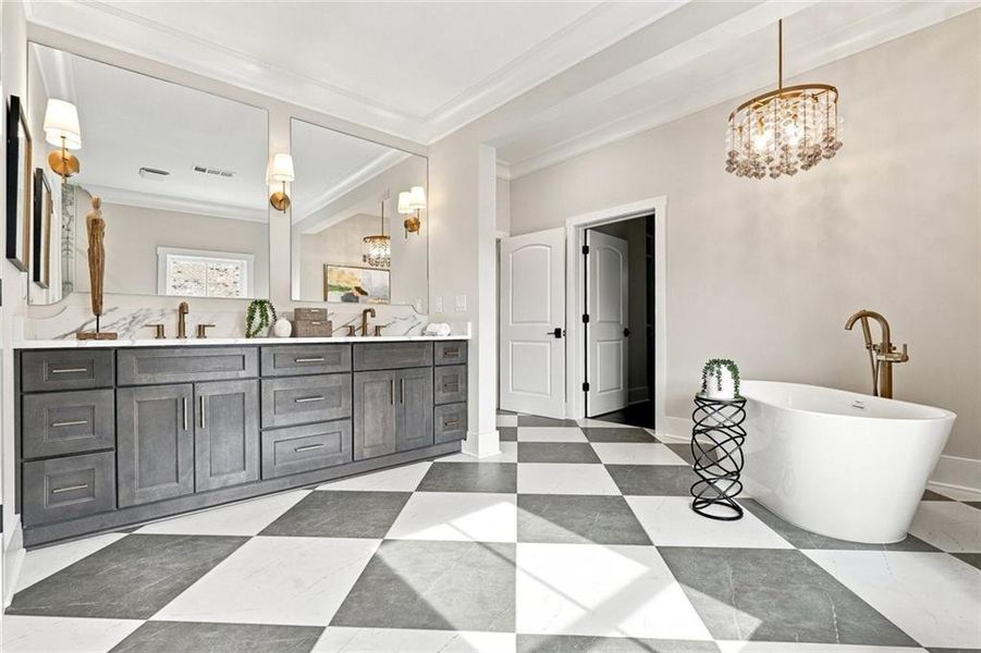 Furnished interior view inside a new home in , Alpharetta (Image 10).