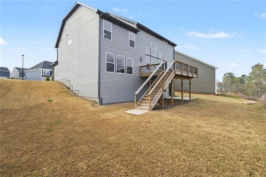 Exterior details and patio area of a home in , Hoschton (Image 23).