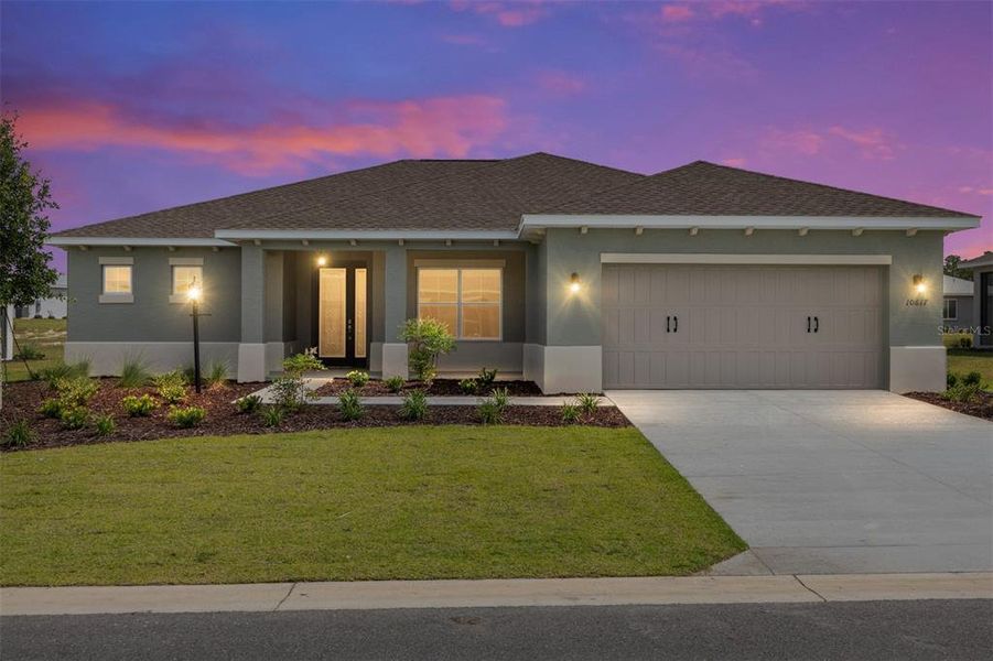 Front exterior of a new home in , Ocala, FL, highlighting curb appeal (Image 1). Front exterior of a new home in , Ocala, FL, highlighting curb appeal (Image 1).