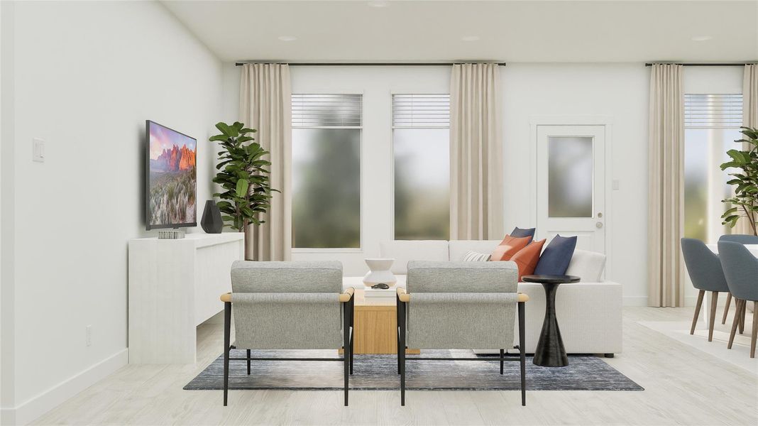 Furnished interior view inside a new home in River Bridge Ranch, San Marcos (Image 32).